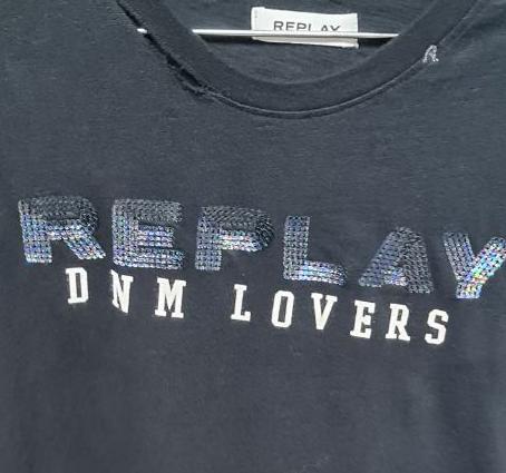 Replay Women Tshirt טישרט ריפליי לנשים שחור